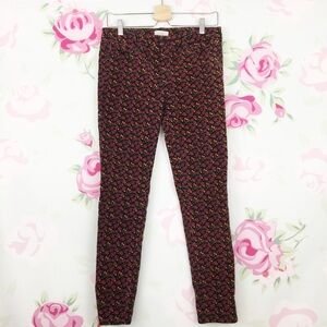Forever 21 F21 Floral Printed Corduroy Skinny Pants 28